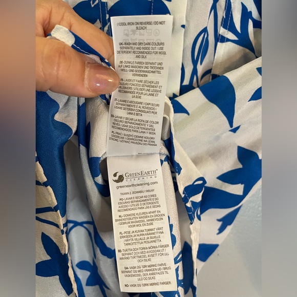 BODEN Women's Floral Long Sleeve Button Front 100% Silk Blouse Size 2R - Picture 6 of 7